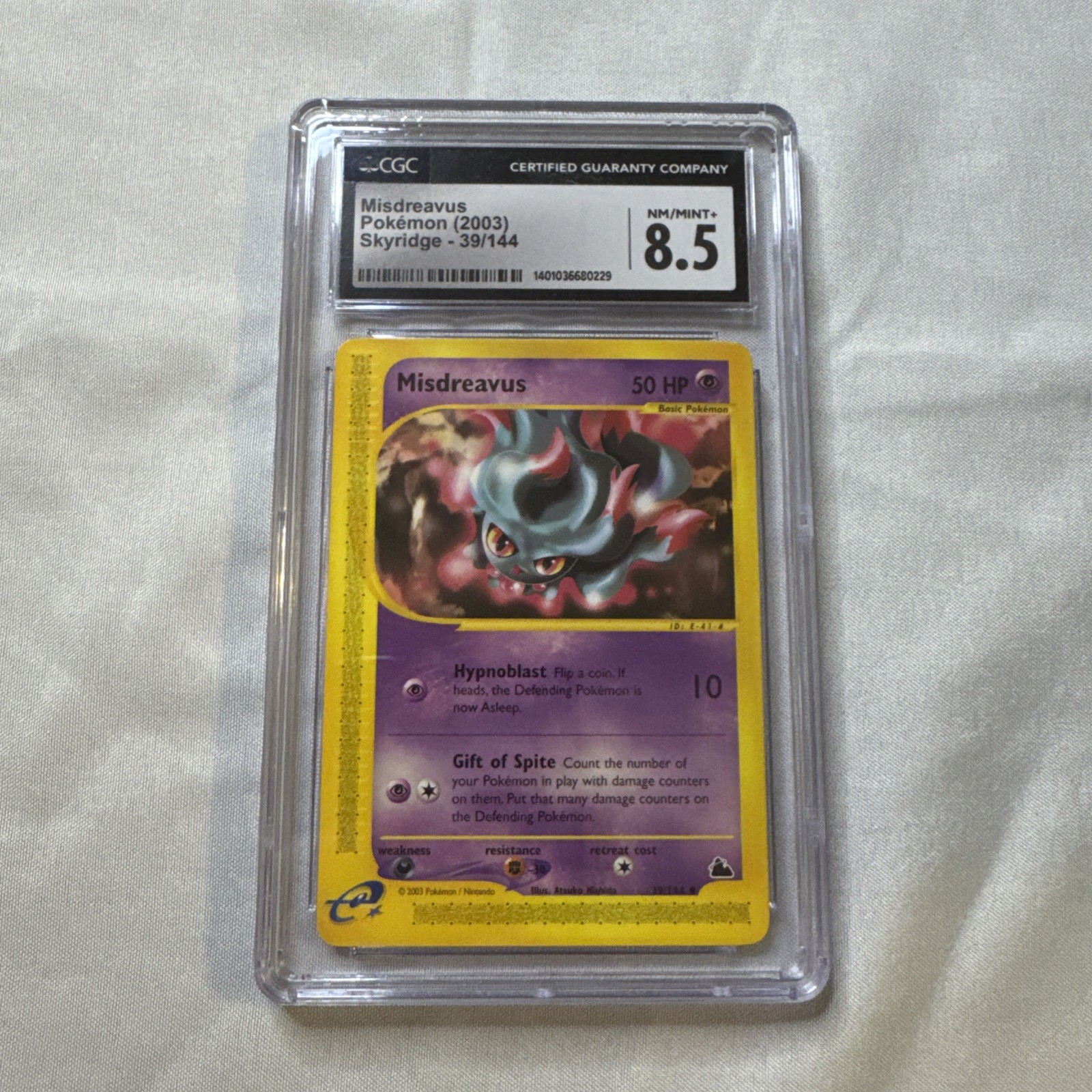 CGC 8.5 Misdreavus 39/144 2003 Skyridge English Pokemon Card