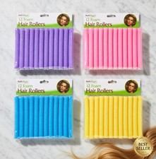 Health & Beauty 12 Foam Hair Rollers Soft Curlers Hair Styling Set