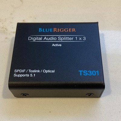 BlueRigger Active Digital Optical Audio Splitter TS301  SPDIF/Toslink/Optical 