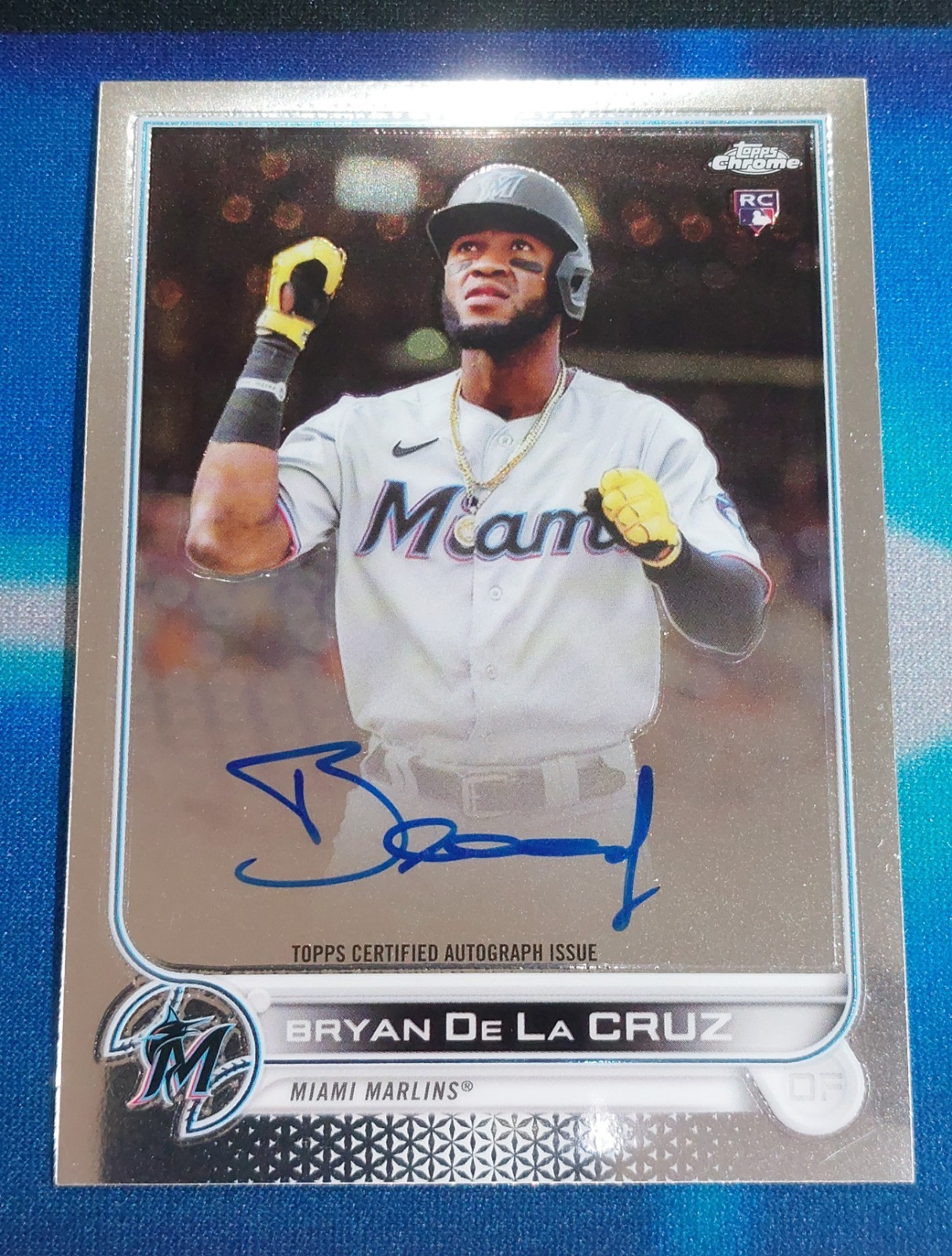 Bryan De La Cruz 2022 Topps Chrome Rookie Auto #RA-BD (Miami Marlins) RC