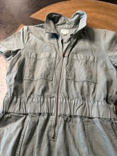 J. Crew Dress Womens 6 Zip Front Chino Green BA938 Military Field