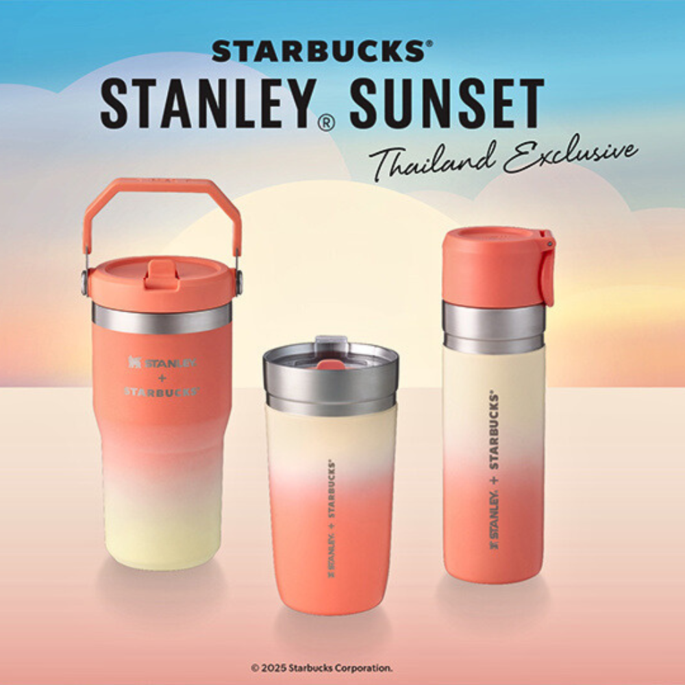 Starbucks Stanley Sunset Tumbler Cold Cup Water Bottle Thailand