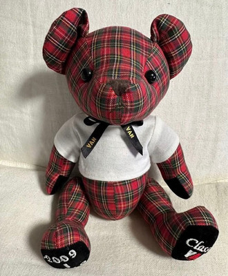 VAN Jacket Classic Bear Plush Red Tartan Check 2009 Vintage Ivy Style Rare