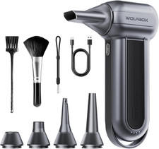 WOLFBOX MF100 Compressed Air Duster, 150000RPM Turbo Fan, 45 M/S Airflow
