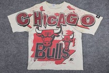 Vintage 90s Chicago Bulls NBA AOP Single Stitch T-Shirt Starter Men s XL