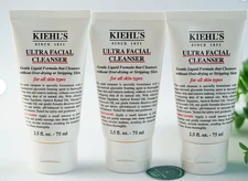 3 Kiehl's Ultra Facial Cleanser All Skin Types, 2.5oz/150ml Each x3,  New Sealed
