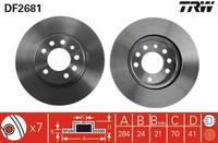 2X Trw Bremsscheibe DF2681 FüR 900 J89 Cc Opel Calibra Vectra C89 Saab Turbo 4X4