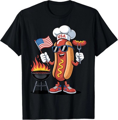 Hot Dog 4th Of July Unisex T-shirt, Independence Day Gift