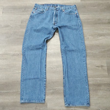 Levi's 501 Straight Blue Denim Jeans Medium Wash Button Fly 5-Pocket Men's