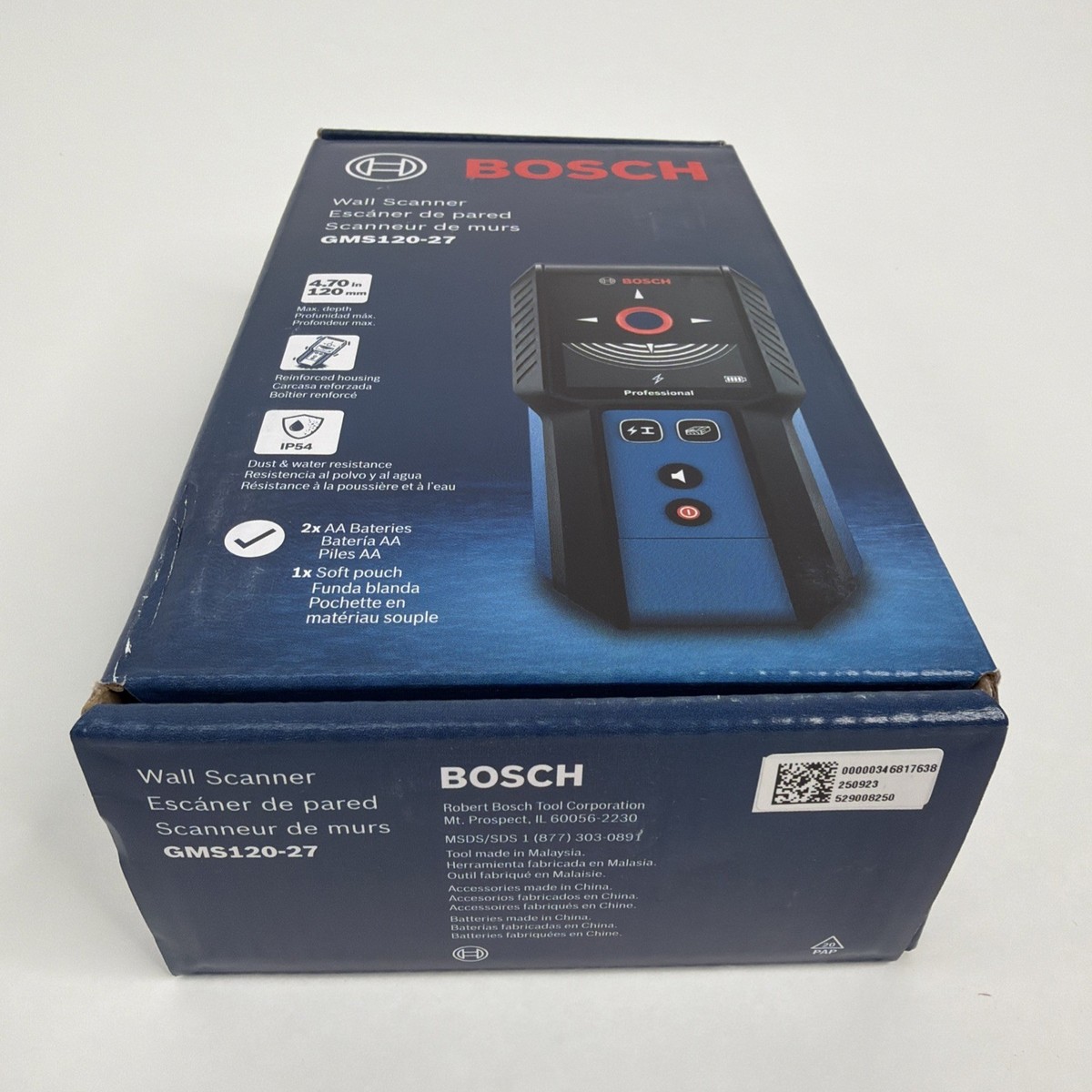 Bosch 4-in Scan Depth Electric/Metal/Wood Finder GMS120-27 [Brand 