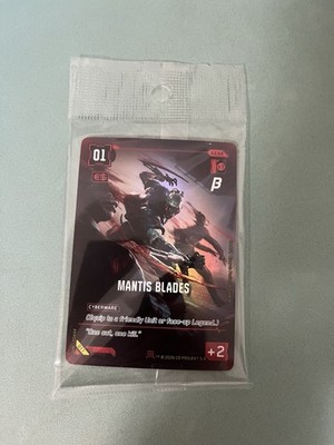 BETA STAMPED Mantis Blades 011 Exclusive SHIPS NOW - Cyberpunk TCG