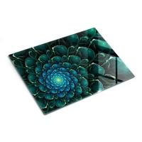 Glasschneidebrett KüChe GehäRtetes Glas KüChenzubehöR Spiralblume 40X30 Cm