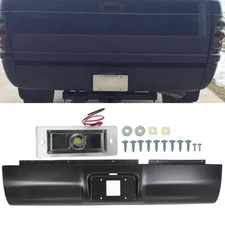 Steel Roll Pan License Plate Holder Light 1500 2500 3500 For Dodge Ram 1994-2001