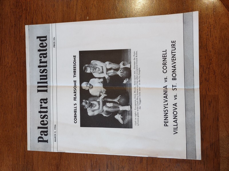 1956 Palestra Illustrated University of Penn Basketball Program - 3/2/1956
