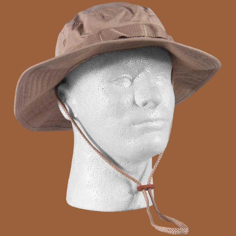 Military Khaki Boonie Hat Type II Ripstop USA Made Safari Tan Beige