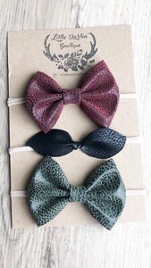 maroon baby bow