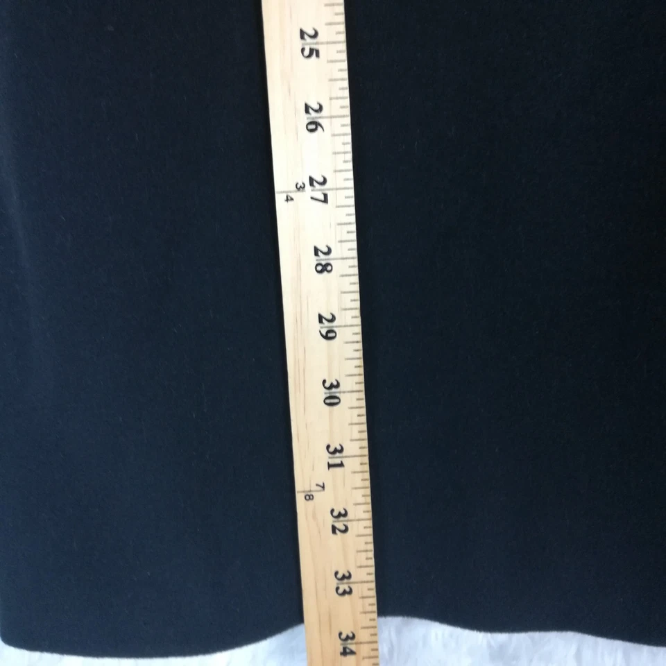 Abrigo De Colección Kristen Blake Mujer Lana De Cordero Mezcla Cachemira Negro Botón Pequeño 6P Foto 4 de 4