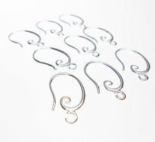Wholesale Jewelry Earring Findings 925 Silver Plated Pinch Bale Hook Earwires