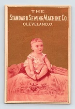 Standard Sewing Machine Child Baby 1890s Victorian Trade Card 2.5" x 4"
