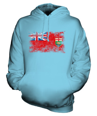 MANITOBA DISTRESSED FLAG UNISEX HOODIE TOP MANITOBAN  JERSEY GIFT