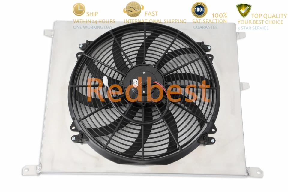 Fits 1988-1999 BMW 323ti 323i 323is M3 2.5L 3.2L l6 MT Only Aluminum Shroud&Fan - Image 4 of 4