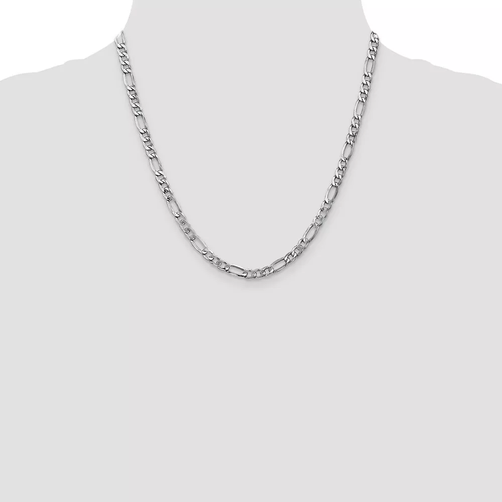 20 inch figaro 2024 white gold chain