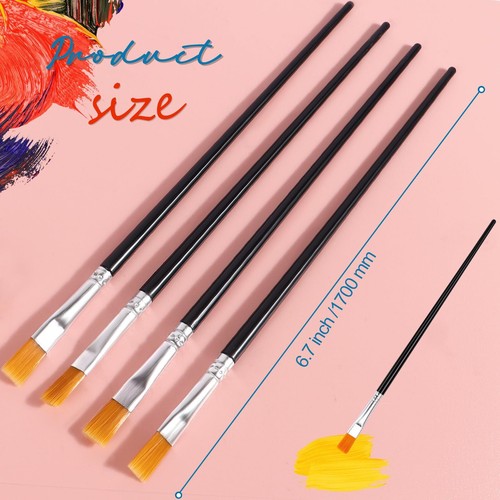 30Pcs Paint Brushes for Acrylic Painting Kids Paintbrushes Flat Nylon Hair Cr... - Picture 3 of 6