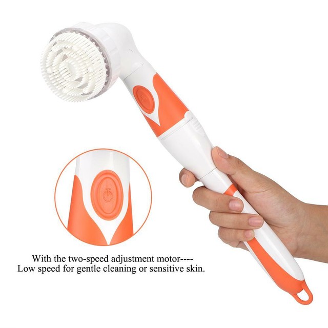 Luxury Electric Bath Brush Long Handle Body Cleansing Brushes Massage
