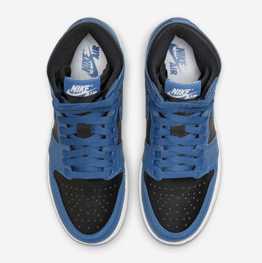 Nike Air Jordan Retro High OG Dark Marina Blue Black Men 555088