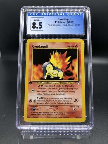Cyndaquil (1st Edition) graded CGC 8.5 for sale on eBay