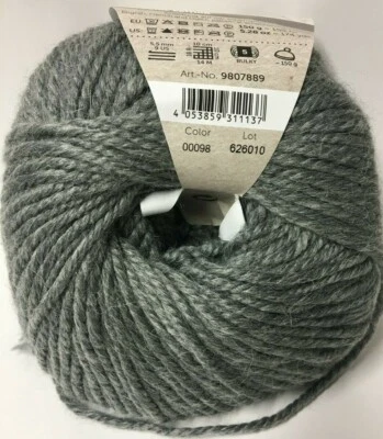 4 pelotes de laine/ 1 pelote =150g= 1 bonnet/ alpaga et laine/ gris - Photo 1/2