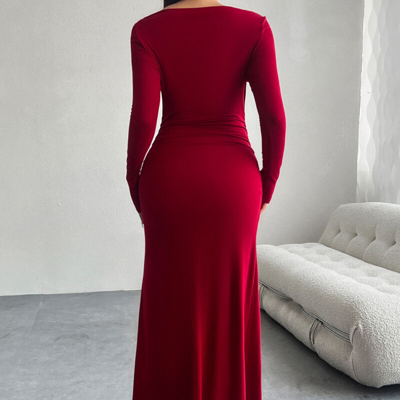 Women's Long Dress Maxi Dress Black Dress Party Dress Cocktail Dress Satin Dress Elegant Fashion Modern Party Special Occasion Evening Party Regular