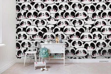 3D Cartoon Animal Panda Self-adhesive Removable Wallpaper Murals Wall 88
