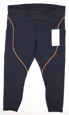 NEW! Lululemon Power Thru HR Tight 25” Colour Seam LW5DZQS Black Sz 18 $128