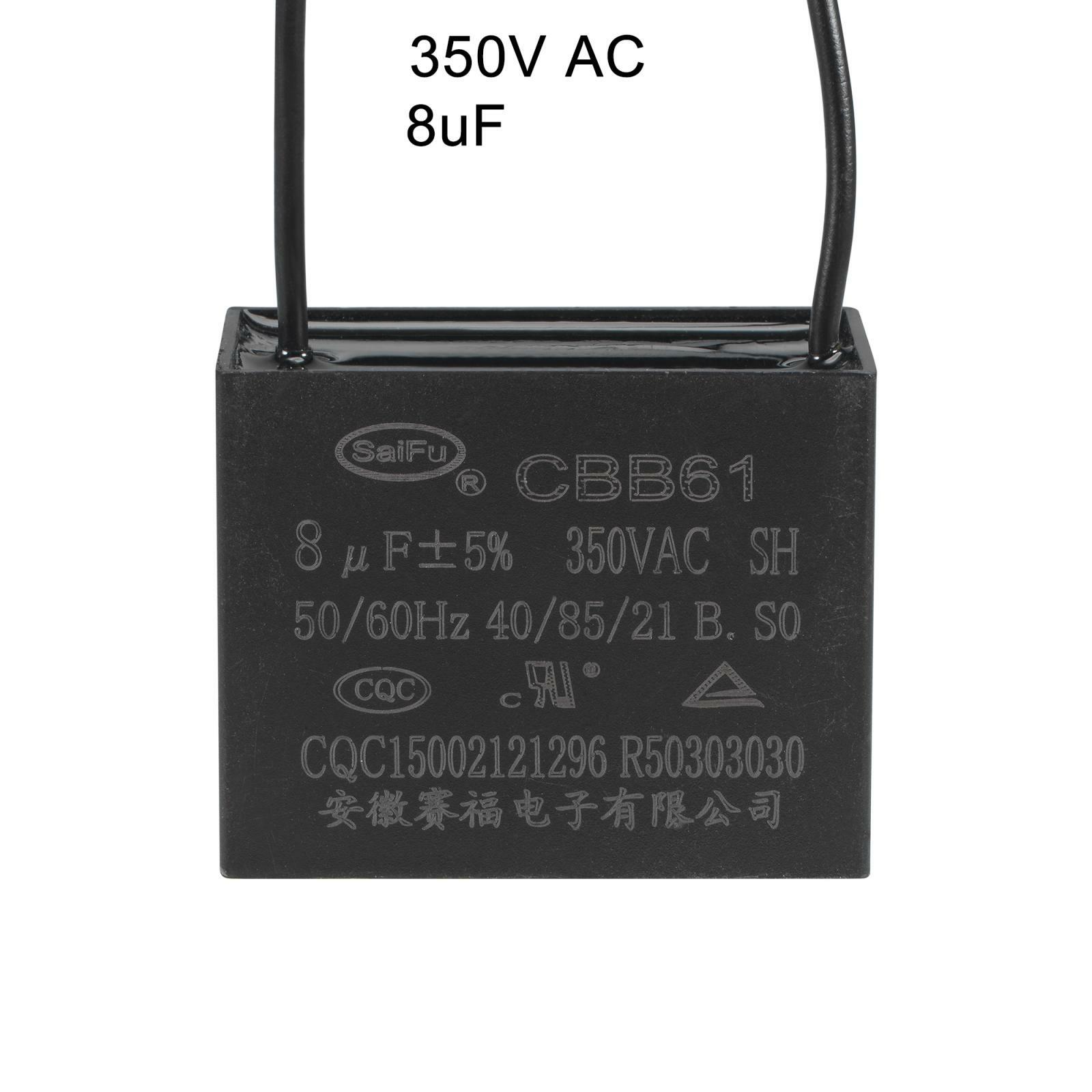 Condensateur CBB61 5µF+5µF 250V Pour Ventilateur De Plafond - 4 Fils, Dimensions 47x22x34mm