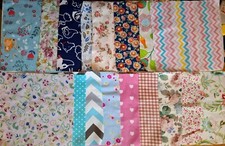 Lot Approximately 48 Quilters Pre-Cut 9 3/4" Fabric Squares Mixed Patterns New