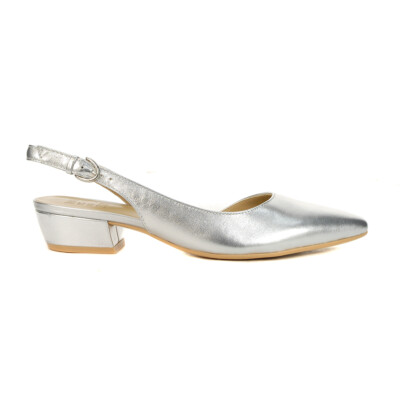 Naturalizer Banks Silver Metallic slingback strap Flats F8333L4021