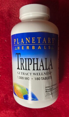 Planetary Herbals Triphala GI Tract Wellness  1000 mg 180 Tablets Exp 02/27