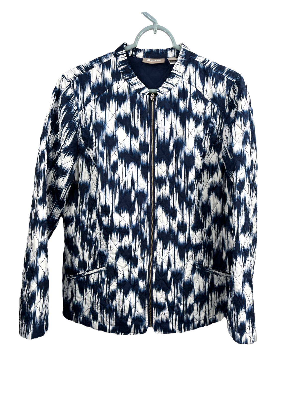 chicos quilted mid length jacket