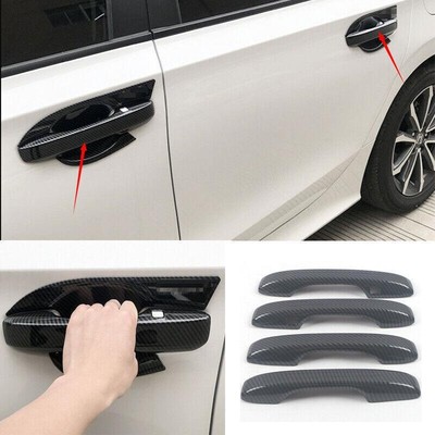 For Acura Integra 2023-2024 Carbon Fiber Car Door Handles Cover molding Trim
