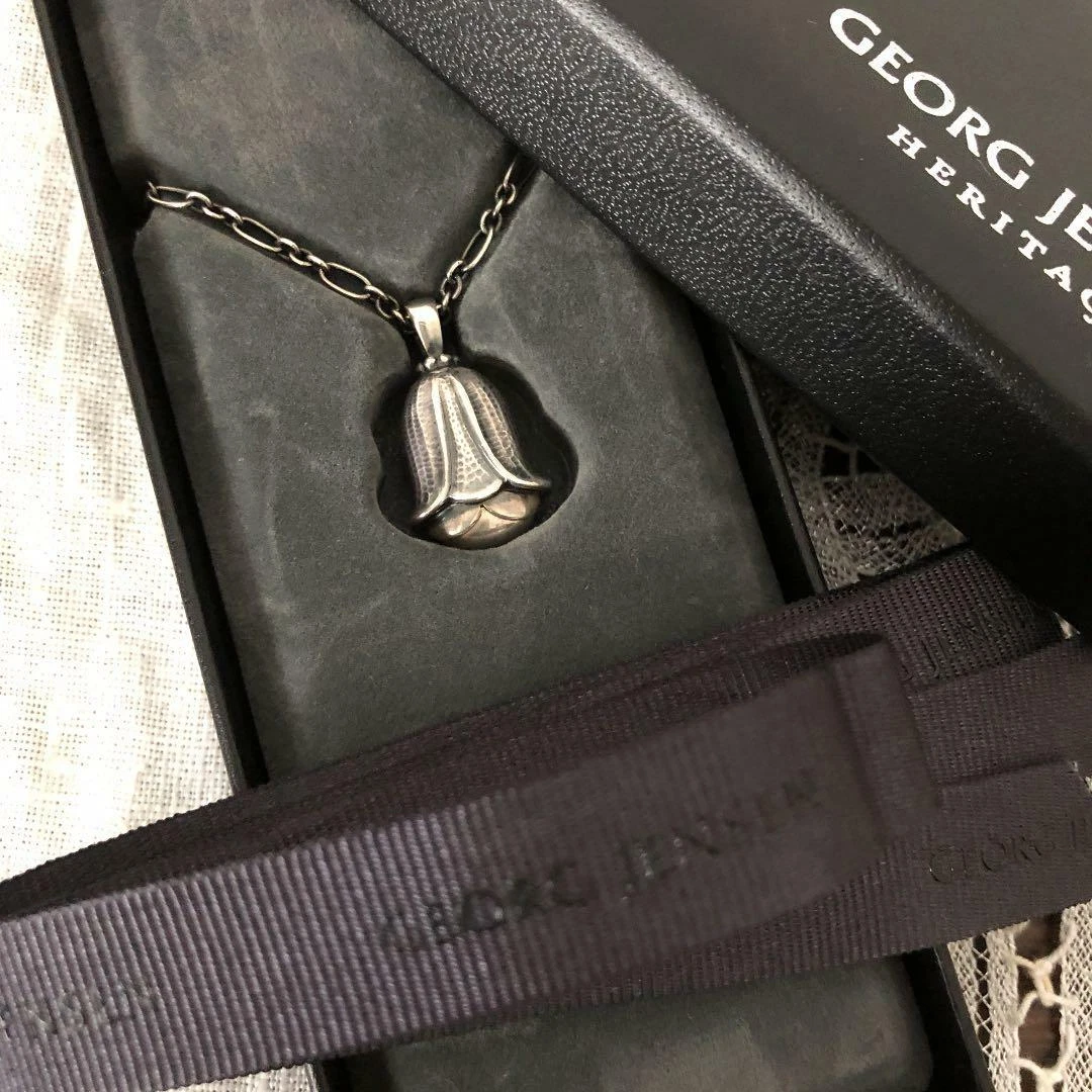 Georg Jensen Necklace Pendant 2007 Sterling Silver 925 S Heritage #12787