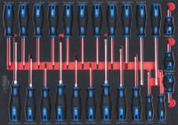 KS Tools SCS Ergotorqueplus Schraubendreher-Satz, 25-Tlg. In 1/1 Systemeinlage (