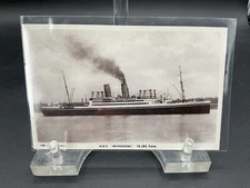 Vintage RMS Minnedosa c1900s-20s RPPC Real Photo Postcard Steamship
