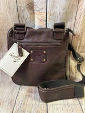 Scully - #924 Chocolate Brown Leather Crossbody New