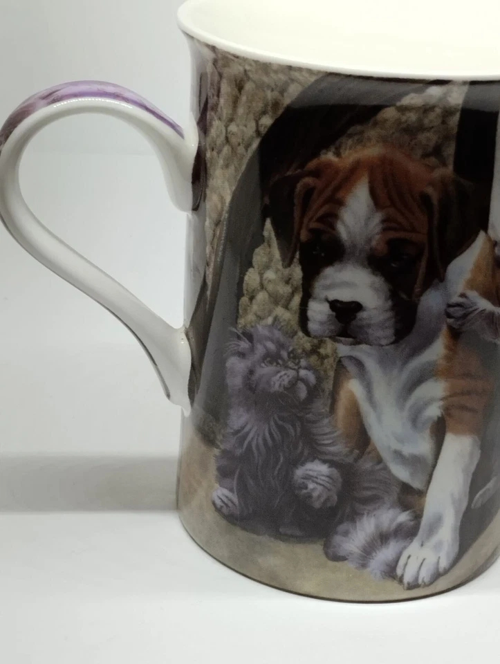 Tasse Mug Céramique The Leonardo Collection Fine Bone China Décor Chien Chat - Photo 2/4