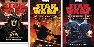 Star Wars Darth Bane Trilogie Bücher Set komplett Sci-Fi Roman Sammlung