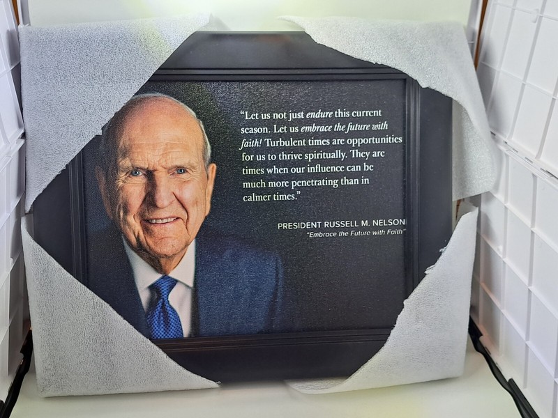 President Nelson- Embrace the Future with Faith- Framed Print and Quote