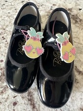Bella Ballerina Tap Dance Shoes Toddler Girls Size 7M Black .