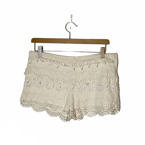 Needles Knit Crochet Lace Shorts Cream 