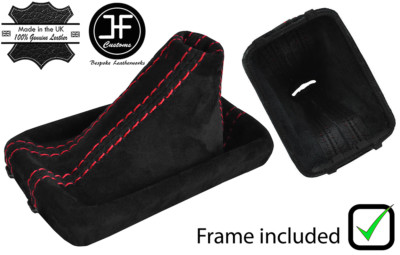 RED STITCH AUTOMATIC DSG SUEDE GEAR BOOT PLASTIC FRAME FOR VW POLO 6R ...